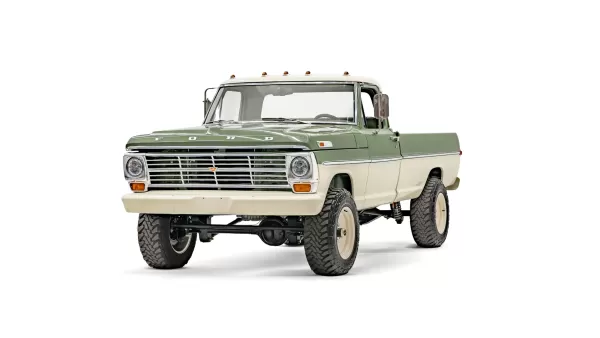 1969 Boxwood Green Ford F250_4 Drivers Side Front 