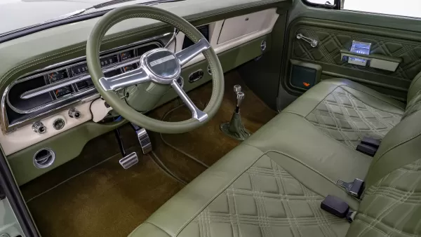 1969 Boxwood Green Ford F250_Driver Side Interior