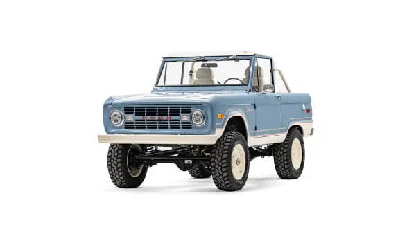 1969 Blue Ford Bronco Ranger Editoin_4 Drivers Side Front 