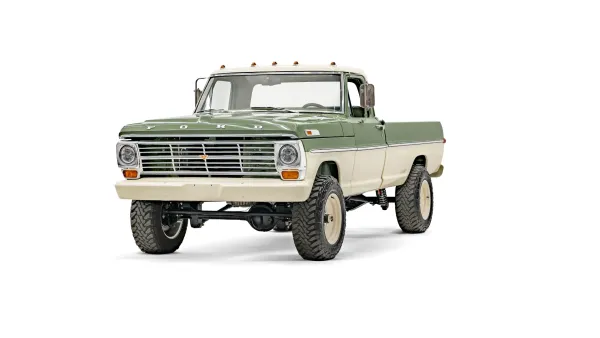 1969 Boxwood Green Ford F250_4 Drivers Side Front 