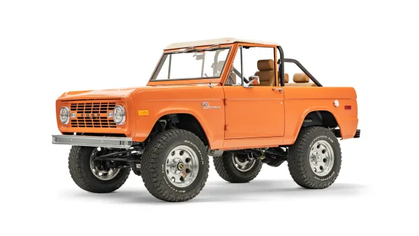1973 Orange Vintage Ford Bronco_3 Drivers Side Front 3.4