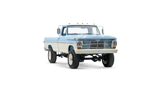 1970 Blue Ford F250 Highboy_6 Passenger Side Front 