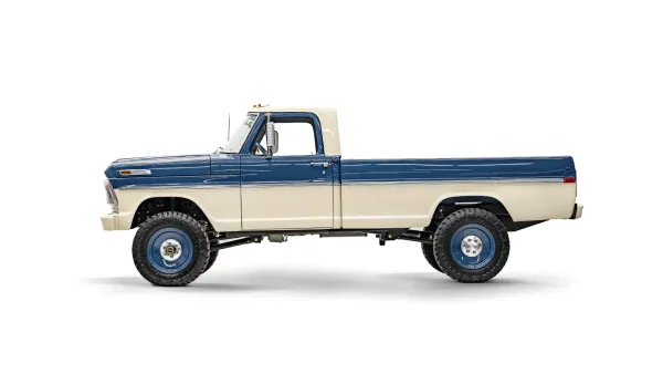 1970 Blue Ford F250_2 Drivers Side 