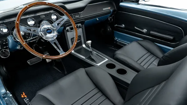 1968 Brittany Blue Ford Mustang_ 14 15 Driver Side Interior