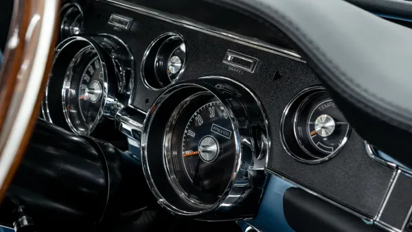 1968 Brittany Blue Ford Mustang_15 Dakota Digital Gauges