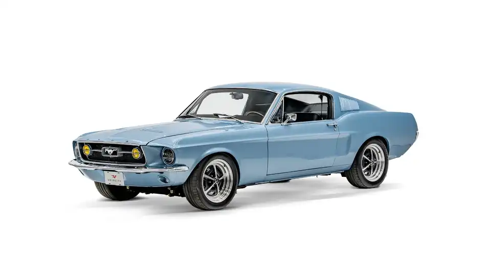 1968 Brittany Blue Ford Mustang_3 Drivers Side Front 3.4