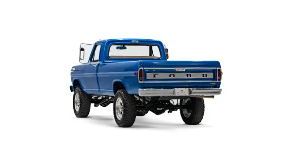 1972 Velocity Blue Ford F250_12Driver Side Rear