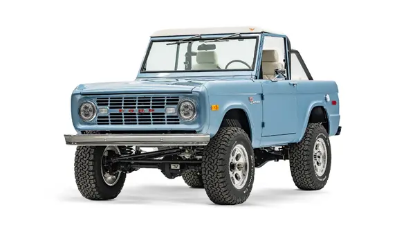 1974 Brittany Blue Ford Bronco_4 Drivers Side Front 