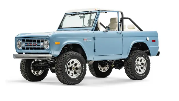 1974 Brittany Blue Ford Bronco_3 Drivers Side Front 3.4