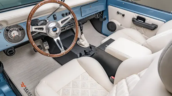 1974 Brittany Blue Ford Bronco_ 14 15 Driver Side Interior