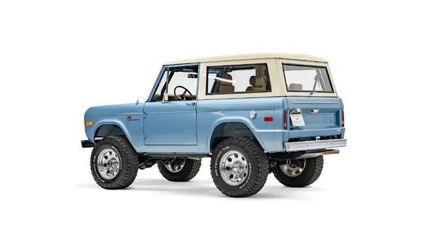 1977 Brittany Blue Hardtop Ford Bronco_13 Driver Side Rear 3.4
