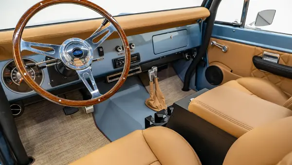 1977 Brittany Blue Hardtop Ford Bronco_ 14 15 Driver Side Interior