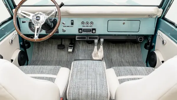 1974 Seafoam Vintage Ford Bronco_17 Front Interior