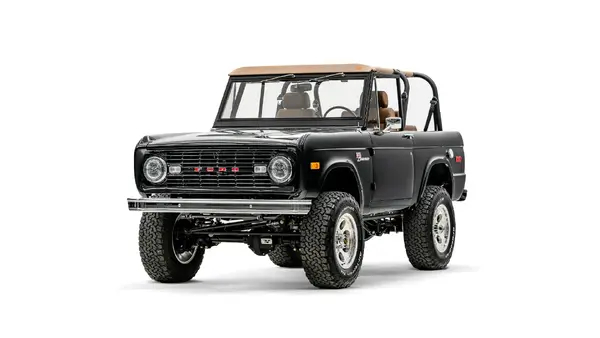 1973 Black Vintage Bronco_4 Drivers Side Front 