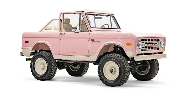 1973 Pink Early Ford Bronco_7 Passenger Side Front  3.4