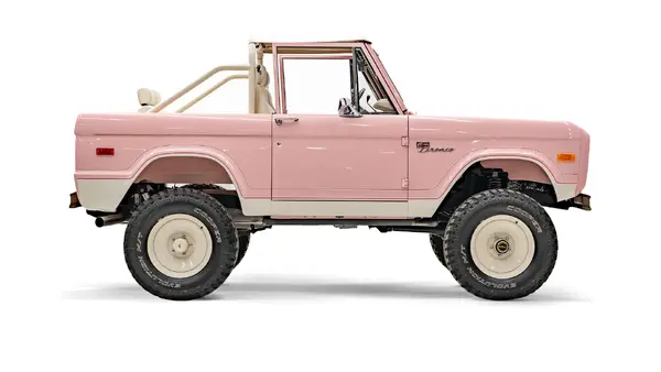 1973 Pink Early Ford Bronco_8 Passenger Side