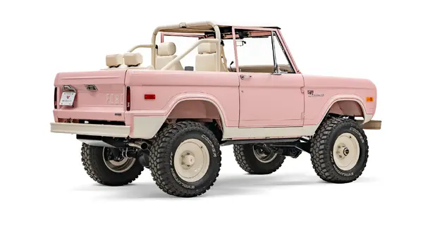 1973 Pink Early Ford Bronco_9 Passenger Side Rear 3