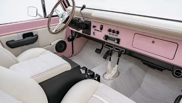 1973 Pink Early Ford Bronco_18 Passenger Side Interior