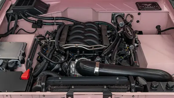 1973 Pink Early Ford Bronco_27 Ford Coyote Engine