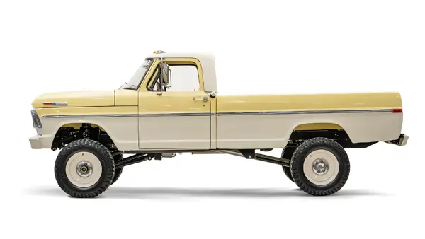 1971 Yellow Ford F250 Highboy_2 Drivers Side 