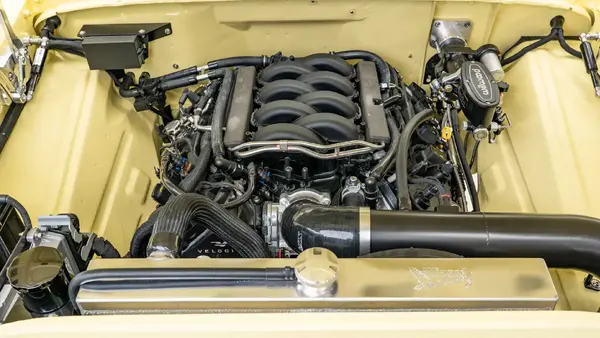 1971 Yellow Ford F250 Highboy_28 V8 Coyote Engine