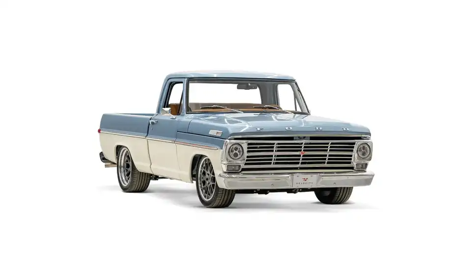 Brittany Blue 1968 Ford F100_6 Passenger Side Front 