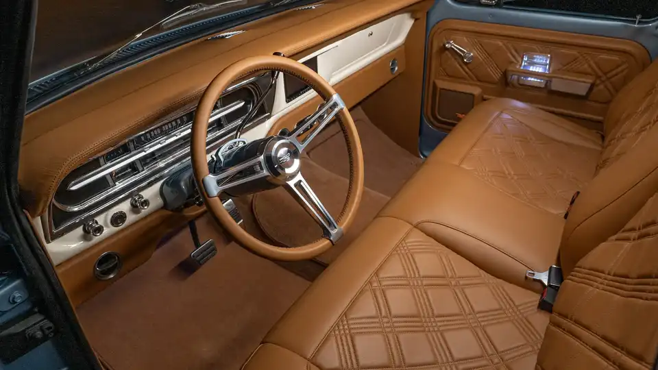 Brittany Blue 1968 Ford F100_ 14 15 Driver Side Interior