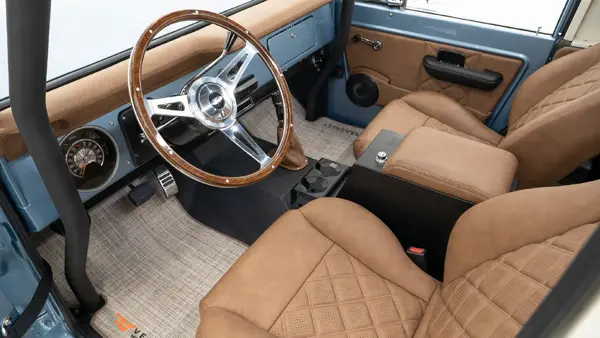 1970 Brittany Blue Ford Bronco_ 14 15 Driver Side Interior
