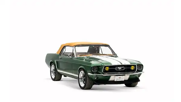 Restored 1968 Ford Mustang Convertible Top Up_6 Passenger Side Front 