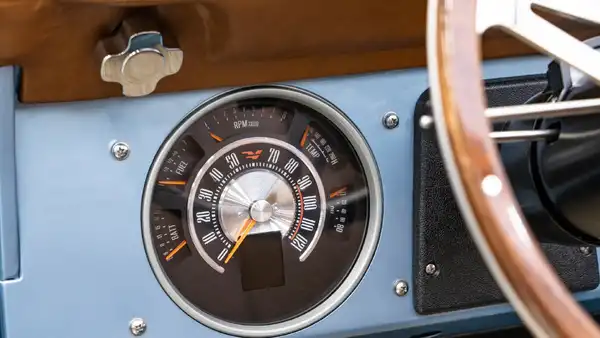 1971 Brittany Blue Bronco For Sale_15 Dakota Digital Gauges