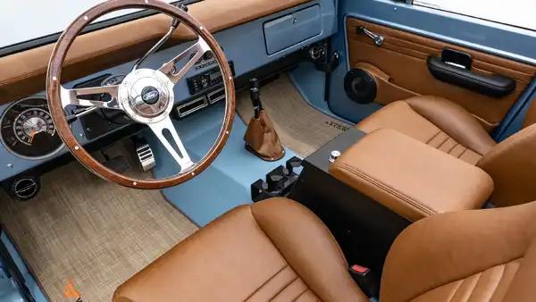 1971 Brittany Blue Bronco For Sale_ 14 15 Driver Side Interior