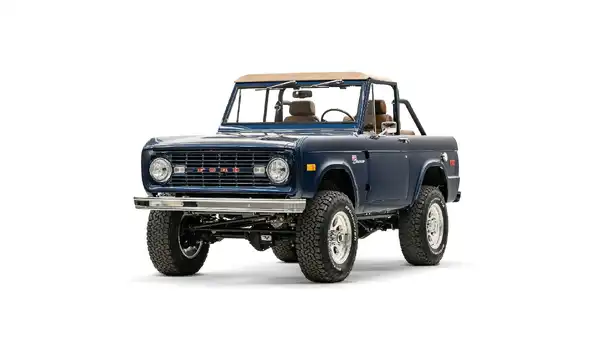 1974 Swatter Blue Ford Bronco For Sale_4 Drivers Side Front 