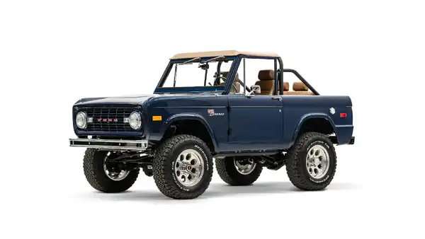 1974 Swatter Blue Ford Bronco For Sale_3 Drivers Side Front 3.4