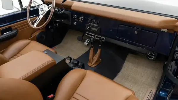 1974 Swatter Blue Ford Bronco For Sale_18 Passenger Side Interior