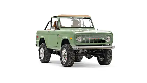 1973 Boxwood Green Bronco For Sale_6 Passenger Side Front 