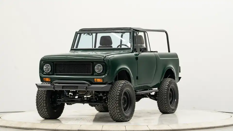 Green IH Scout_4 Drivers Side Front 