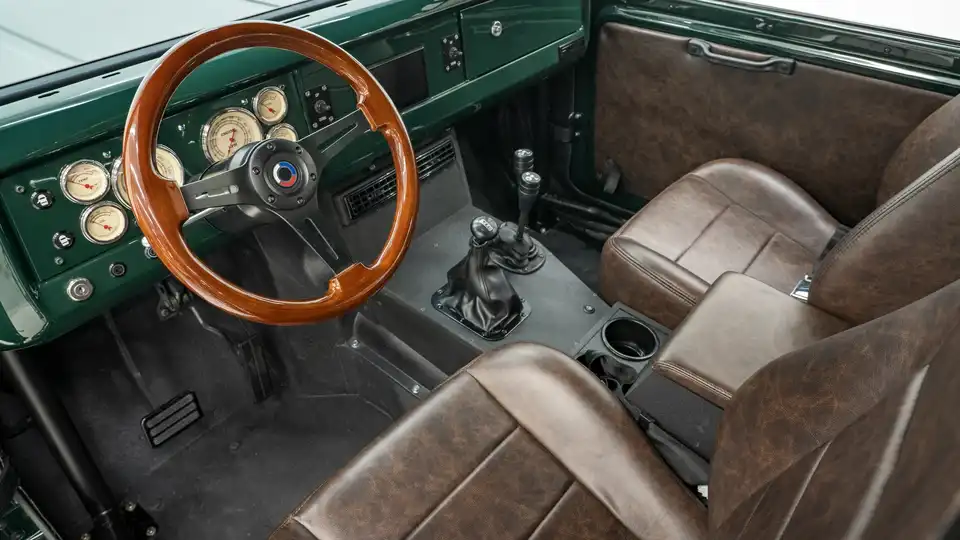 Green IH Scout_14 15 Driver Side Interior