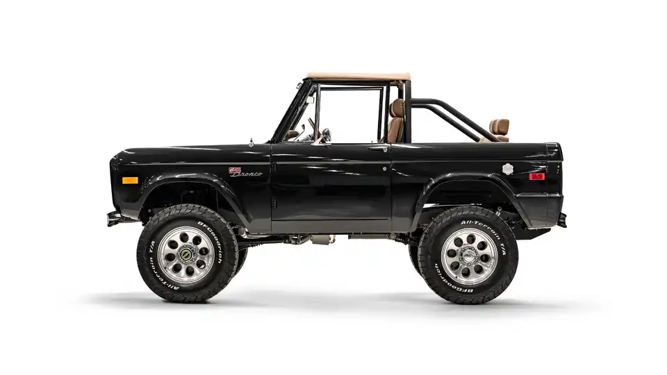 1975 Black Ford Bronco_2 Drivers Side 