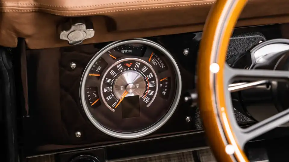 1975 Black Ford Bronco_15 Dakota Digital Gauges
