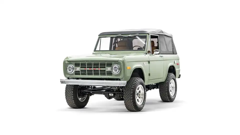 1971 Boxwood Green Ford Bronco For Sale_4 Drivers Side Front 