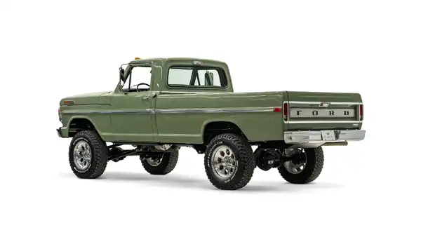 1972 Boxwood Green Ford F250 For Sale_13 Driver Side Rear 3.4