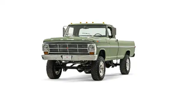 1972 Boxwood Green Ford F250 For Sale_4 Drivers Side Front 