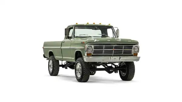 1972 Boxwood Green Ford F250 For Sale_6 Passenger Side Front 
