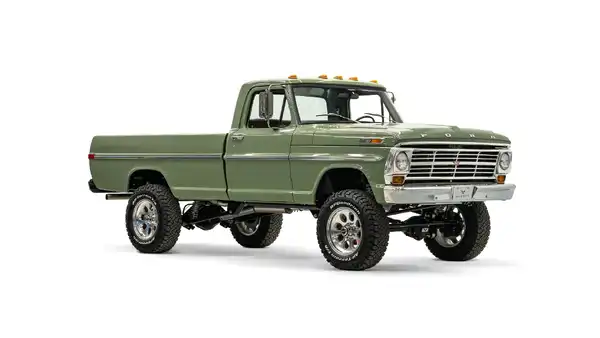 1972 Boxwood Green Ford F250 For Sale_7 Passenger Side Front  3.4