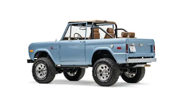 1971 Brittany Blue Ford Bronco_13 Driver Side Rear 3.4