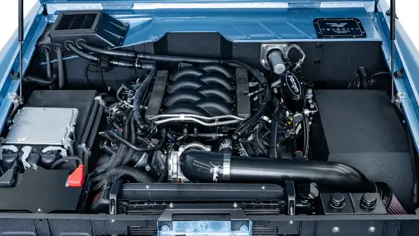 1971 Brittany Blue Ford Bronco_26 5.0L Ford Coyote Engine