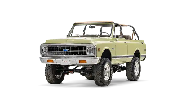 Olive Green 1970 Chevy K5 Blazer For Sale_4 Drivers Side Front