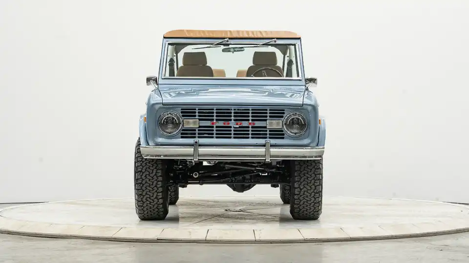 1974 Brittany Blue Ford Bronco For Sale_5 Front