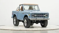 1974 Brittany Blue Ford Bronco For Sale_6 Passenger Side Front 