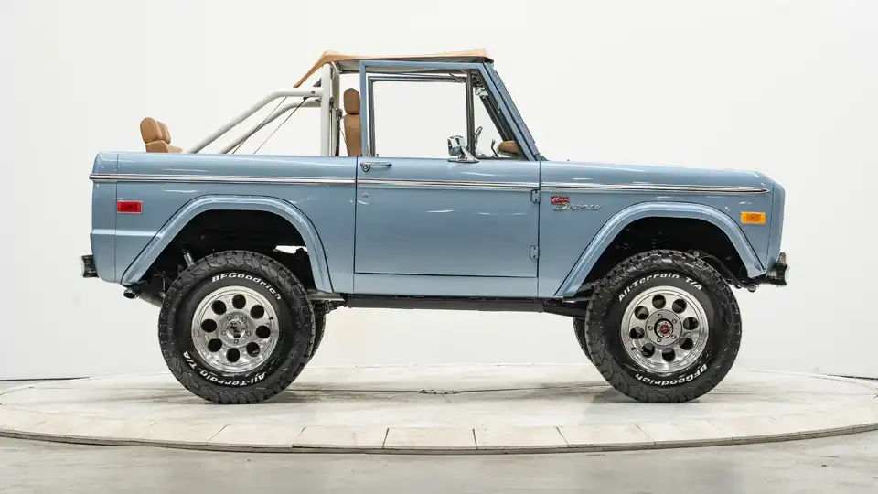 1974 Brittany Blue Ford Bronco For Sale_8 Passenger Side